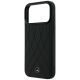 6. Etui Mercedes Leather Crossed Lines MagSafe na iPhone 17 Pro Max / 18 Pro Max - czarne