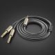 8. Ugreen kabel przewód audio mini jack 3,5 mm - 2 x jack 6,35mm 2m szary (AV126)