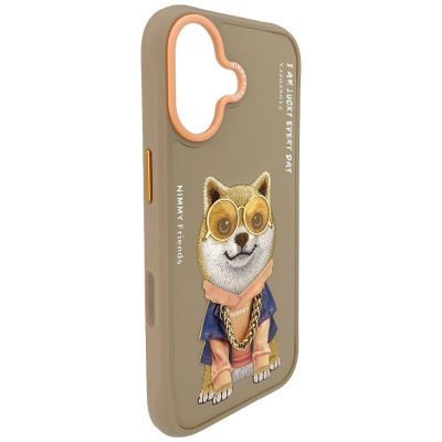 3. Etui Nimmy Glasses Cool nag na iPhone 17 - beżowe