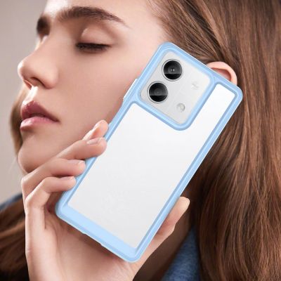 7. Etui Outer Space Case z żelową ramką do Xiaomi Redmi Note 13 5G - niebieskie