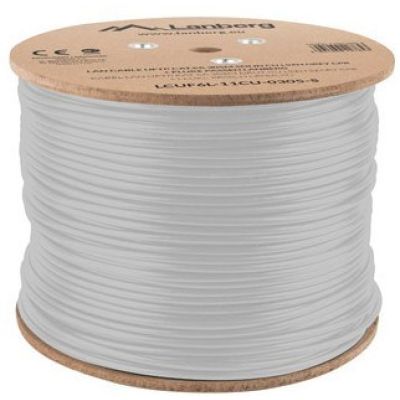 5. LANBERG KABEL UFTP KAT. 6A 305M DRUT CU LSZH SZARY CPR+FLUKE PASSED