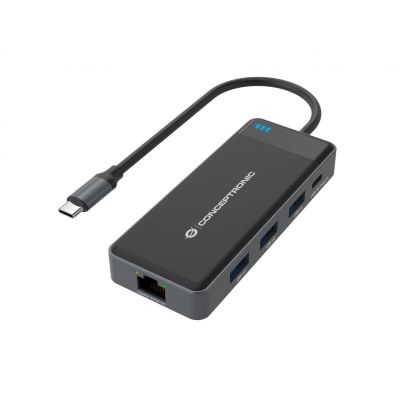 2. Conceptronic DONN14G stacja dokująca Przewodowa USB 3.2 Gen 1 (3.1 Gen 1) Type-C Szary