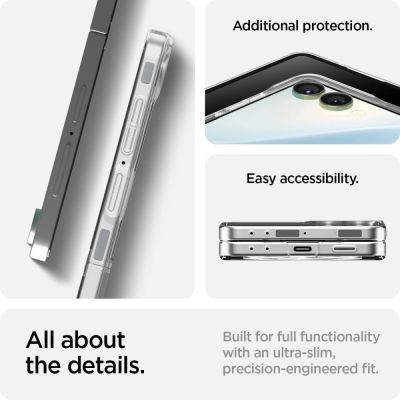 19. Etui Spigen AirSkin Mag MagSafe na Samsung Galaxy Z Flip 7 - przeroczysto-białe