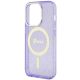 6. Etui Guess Glitter Gold MagSafe na iPhone 14 Pro Max - purpurowe