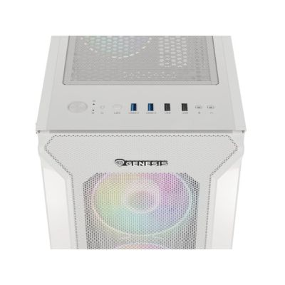 19. GENESIS OBUDOWA IRID 505 ARGB BIAŁA MIDI TOWER NPC-1872