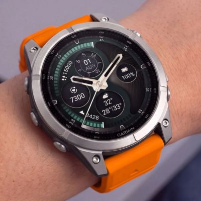 5. Pasek Tech-Protect Silicone na Garmin Fenix 5 / 6 / 6 Pro / 7 / 8 / 8 Pro / E / 9 / 9 Pro (51 mm) - pomarańczowy