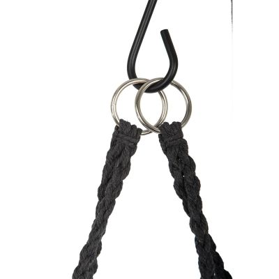 20. HAMAK AŻUROWY FOTEL WISZĄCY BOCIANIE GNIAZDO 80x60CM CIEMNY SZARY