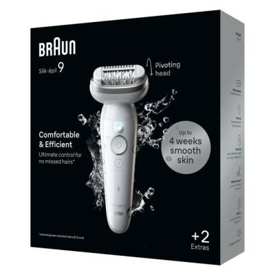 2. Depilator IPL BRAUN Silk-epil 9-011 3D,  praca na sucho i mokro, Biały, Złoto