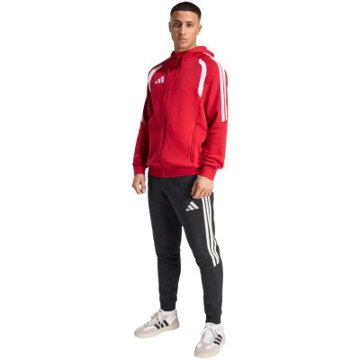 6. Bluza męska adidas Tiro 26 League Sweat Full Zip Hoodie czerwona KF9106