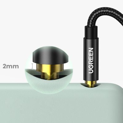 10. Ugreen kabel audio AUX wtyczka prosta minijack 3,5 mm 1m czarny (AV112)