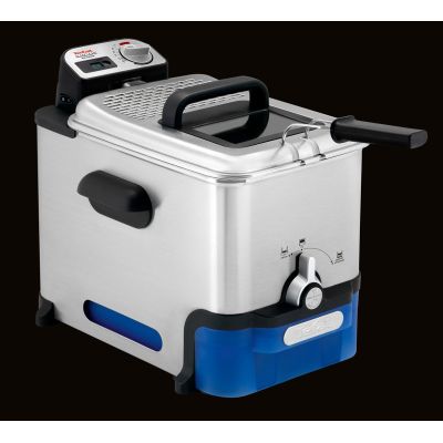 4. Frytkownica Tefal FR8040, pojemność 3,5l, kolor Schwarz, stal nierdzewna, moc 2300W, wymiary 34,8 cm x 46,4 cm
