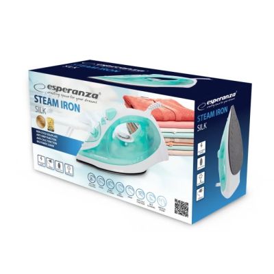 7. Żelazko parowe Esperanza SILK EHI005 (2200W; kolor biały)
