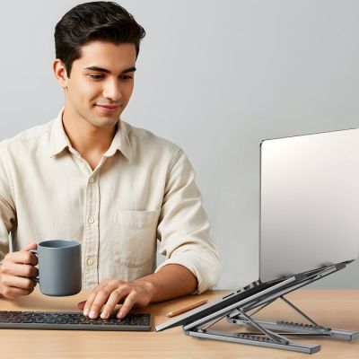 20. UNITEK PODSTAWKA POD LAPTOP REGULOWANA + HUB USB-C/A, HDMI 2.0, PD 100W