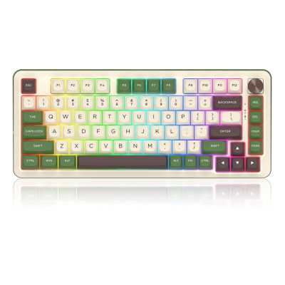 2. REDRAGON K681CGC-RGB-PRO Cyrus klawiatura USB + RF Wireless + Bluetooth Biały, Zielony