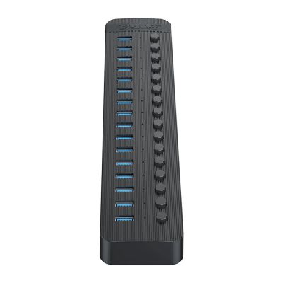 3. Hub Orico CT2U3-16AB 16x USB-A 3.0 z włącznikami - czarny