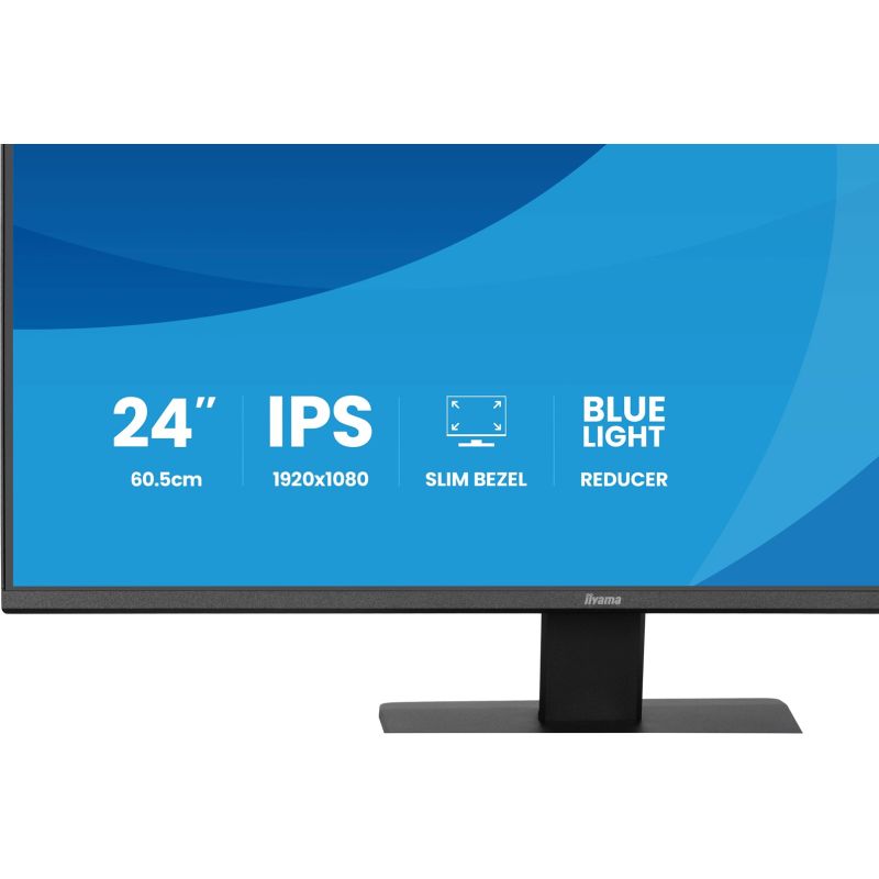 43. iiyama ProLite X2491H-B1 monitor komputerowy 60,5 cm (23.8") 1920 x 1080 px Full HD LCD Czarny