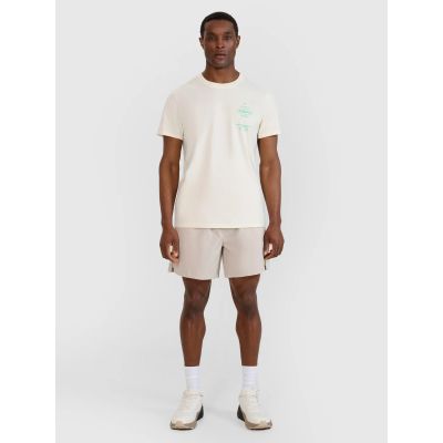 3. T-shirt regular z nadrukiem męski 4F 4FRSS25TTSHM2688-11S