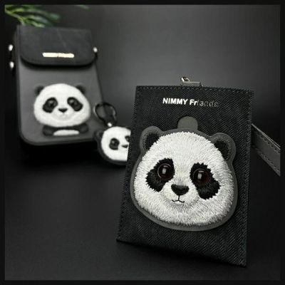 9. Portfel Nimmy Big Eyed Pet 2.0 Panda etui na karty - czarny