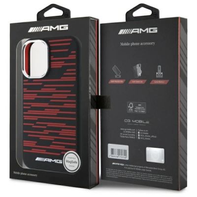 8. Etui AMG Silicone Graphics MagSafe na iPhone 16 - czarne