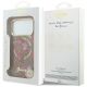 8. Etui Guess IML Glitter Blossom Roses na iPhone 17 Pro Max / 18 Pro Max - burgundowe