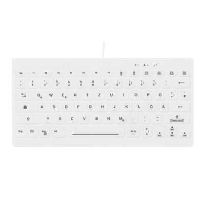 4. CHERRY AK-C4112 - Klawiatura medyczna kompaktowa podświetlana USB QWERTZ niemiecka biała