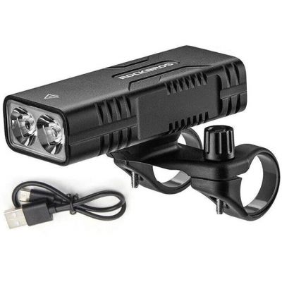 2. Lampka rowerowa Rockbros 24310002001 850 lm z funkcją powerbanku + kabel USB-C - USB-A - czarna