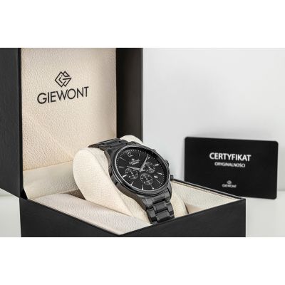 7. Zegarek Męski Giewont Chronograph Sapphire Czarny GW6310-B1