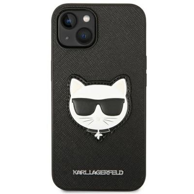 3. Etui Karl Lagerfeld Saffiano Choupette Head Patch na iPhone 14 Plus - czarne