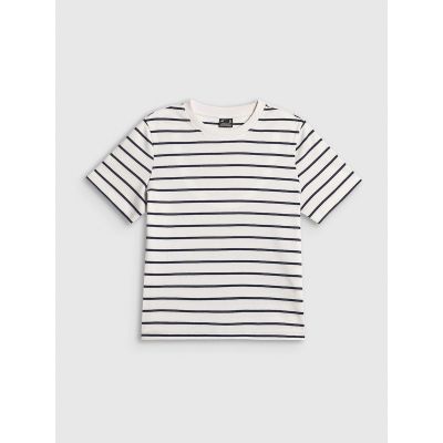 5. T-shirt relaxed z nadrukiem damski 4F 4FRSS26TTSHF4023-10S