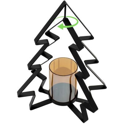 20. ŚWIECZNIK METALOWY 31,5CM CHOINKA MICA