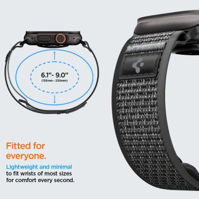 6. Pasek Spigen Athlex Air 2 na Apple Watch 44 / 45 / 46 / 49 mm - czarno-szary