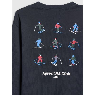 6. Longsleeve regular z nadrukiem chłopięcy 4F 4FJRAW25TLONM587-31S