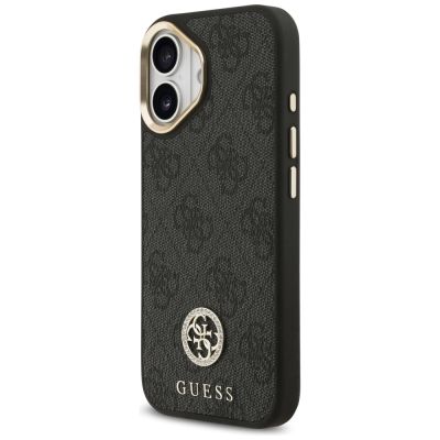 2. Etui Guess 4G Strass Logo & Big Strap Metal Buttons MagSafe na iPhone 17 - czarne