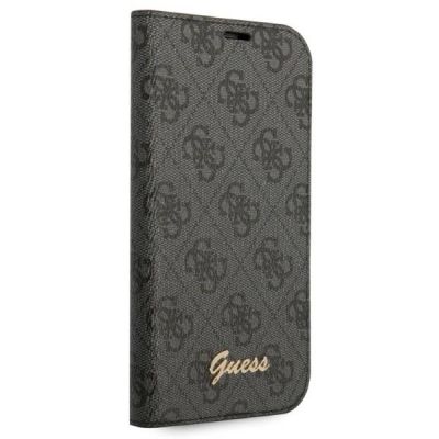 5. Etui Guess 4G Vintage Gold Logo na iPhone 14 Pro - czarne
