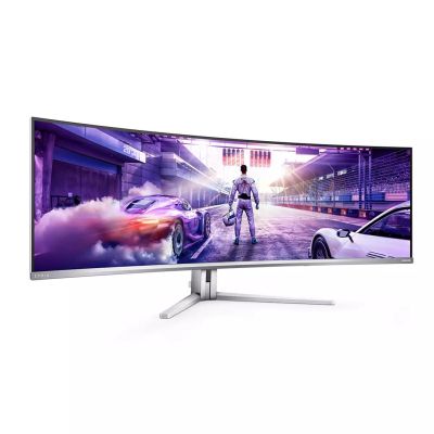 10. Philips Evnia 8000 49M2C8900/00 monitor komputerowy 124,2 cm (48.9") 5120 x 1440 px Dual QHD QDOLED Biały