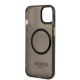 7. Etui Guess Gold Outline Translucent MagSafe na iPhone 13 - czarne