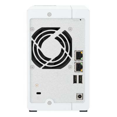 6. Qnap TS-216G, Tower, 2 x 2.5"/3.5" SATA, ARM 2.0GHz Quad core, 4GB, 1 x 2.5GbE + 1 x GbE, External adapter (PSU)