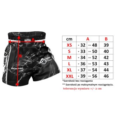 6. Spodenki treningowe MASTERS ST-MARBLE czarne