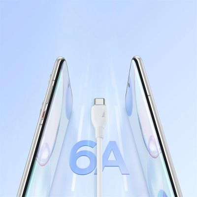13. Kabel Baseus Pudding 100W USB-A - USB-C 1,2m - biały