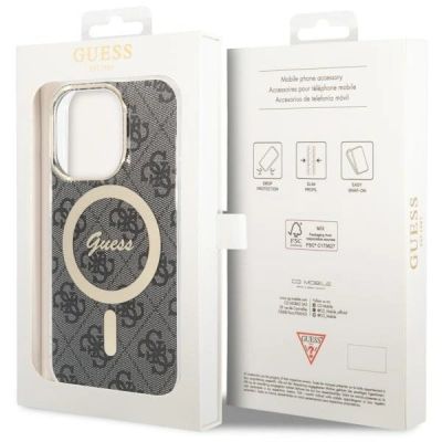 7. Etui Guess 4G MagSafe na iPhone 14 Pro - czarne