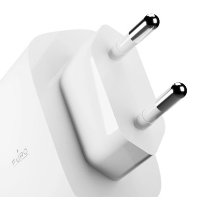 5. Ładowarka Puro Daily Prolite 45W USB-C USB-A Power Delivery z kablem USB-C - biała