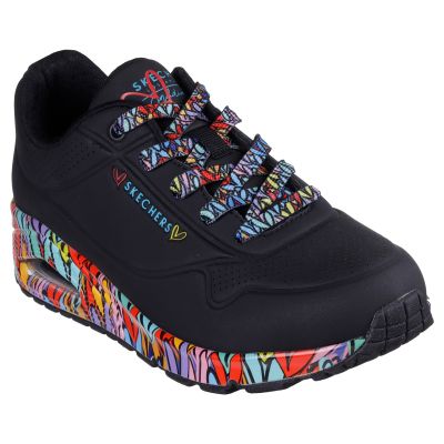 Skechers damskie sneakersy UNO RAVAGED LOVE 177918 BKMT