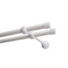 KARNISZ PODWÓJNY FI 19 MM BIAŁY 240 CM LUNA  KOWALSKI