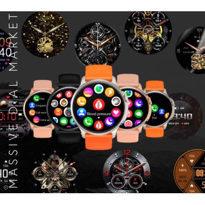 8. Smartwatch Męski RUBICON RNCF12 Tytan/Orange SMARUB245