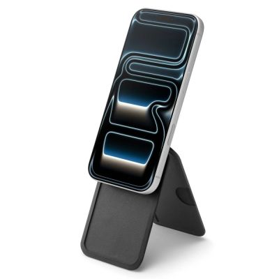 13. Magnetyczny portfel Spigen Slim Fold Tripod Wallet S314-2 MagSafe na telefon - czarny