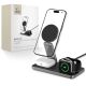 Ładowarka indukcyjna Tech-Protect QI15W-A47 MagSafe 3w1 + kabel USB-C - czarna