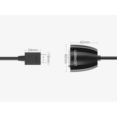 8. Ugreen kabel przewód przejściówka adapter jednokierunkowy z HDMI (męski) do VGA (żeński) FHD czarny (MM105 40253)