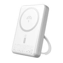 Powerbank Dudao K28 10000mAh PD 22.5W z MagSafe z metalową obudową i pierścieniem-podstawką - srebrny