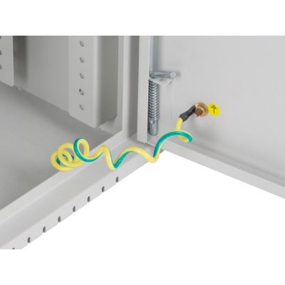 13. Szafa instalacyjna Lanberg rack wisząca 19" 4U+3U 540x200 niskoprofilowa szara (złożona)
