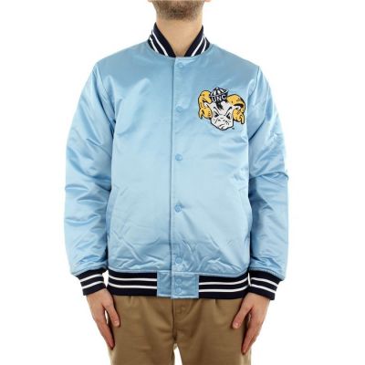 Mitchell &amp; Ness kurtka NCAA Heavyweight Satin Jacket University Of North Carolina OJBF3413-UNCYYPPPLTBL